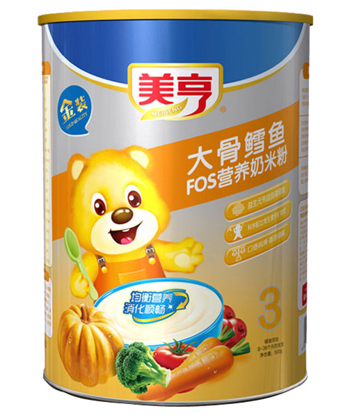 美亨紙聽裝大骨鱈魚FOS營養(yǎng)奶米粉3段