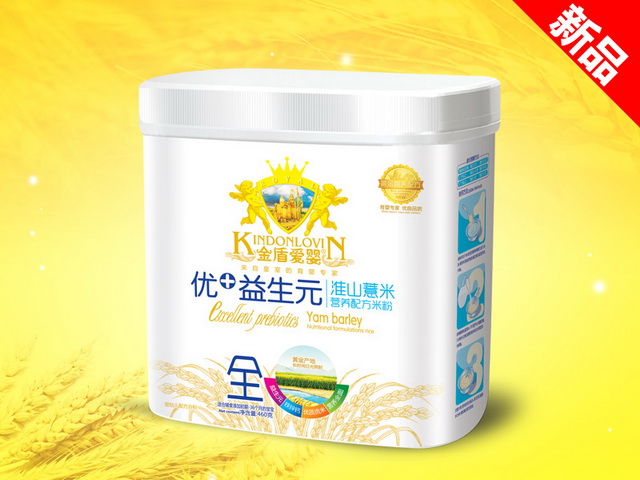 金盾愛嬰優(yōu)+益生元米粉桶裝-淮山薏米