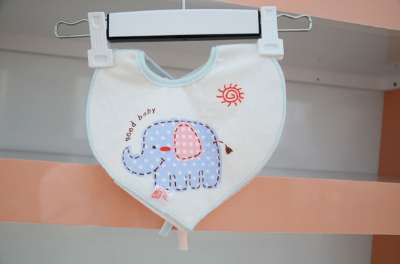 喜佳福紗布心形圍嘴