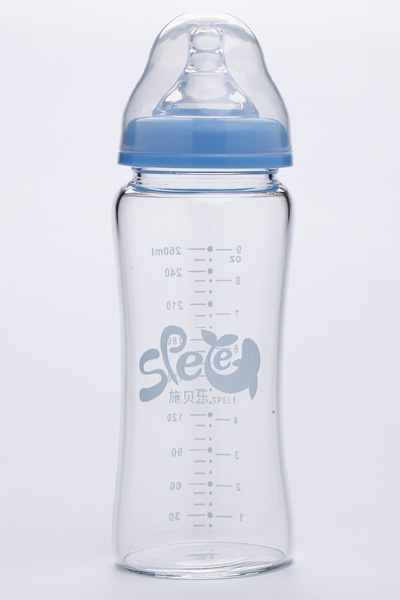 施貝樂(lè)弧形標(biāo)口玻璃奶瓶NKH01-260