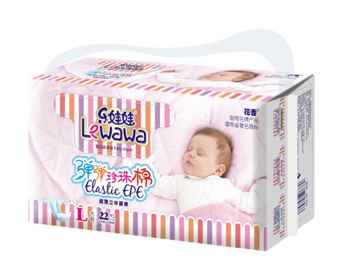 樂(lè)娃娃彈彈珍珠棉嬰兒紙尿褲L碼