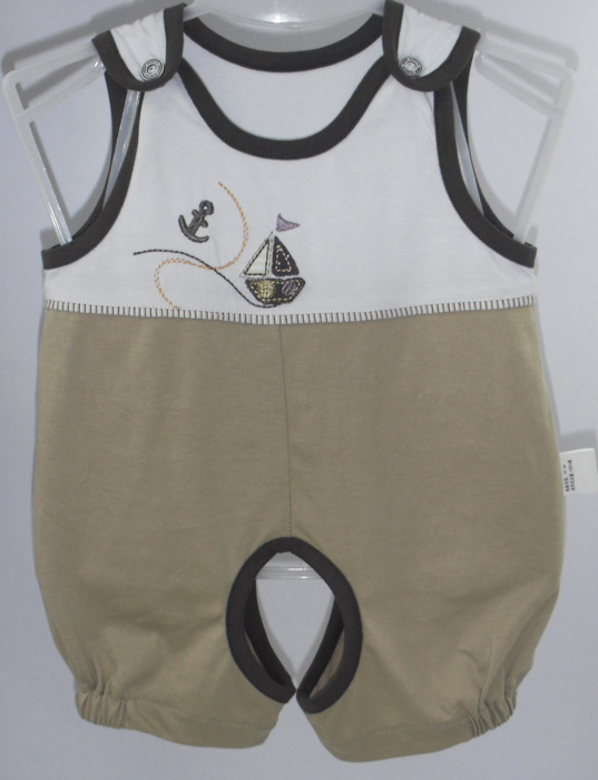 娃愛(ài)的蓓蓓棕色開(kāi)檔連體衣