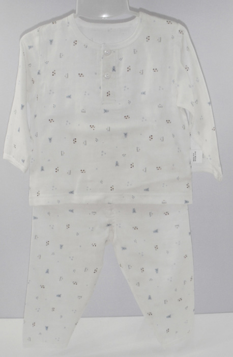 娃愛的蓓蓓紗布圓領內(nèi)衣套裝