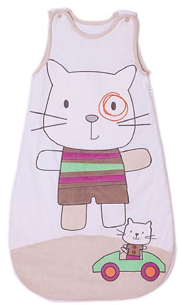 母之戀貓Bby天鵝絨嬰兒無(wú)袖睡袋