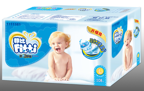 菲比秒吸舒爽嬰兒紙尿褲L108片