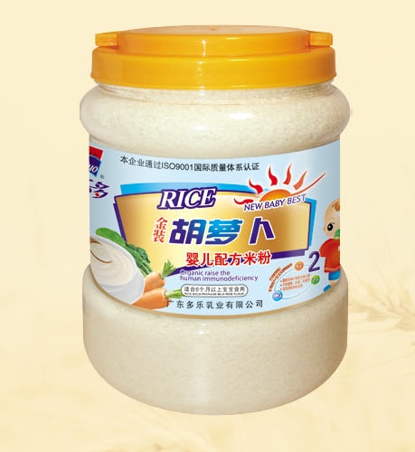 美多樂罐裝胡蘿卜嬰兒配方米粉2段