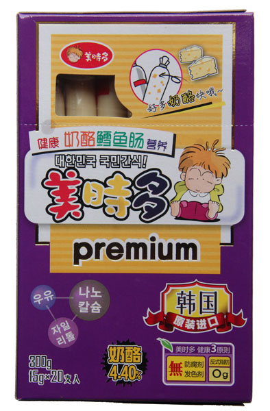 美時(shí)多奶酪魚腸300g