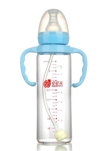 豆豆我240ml標(biāo)口帶柄PP奶瓶