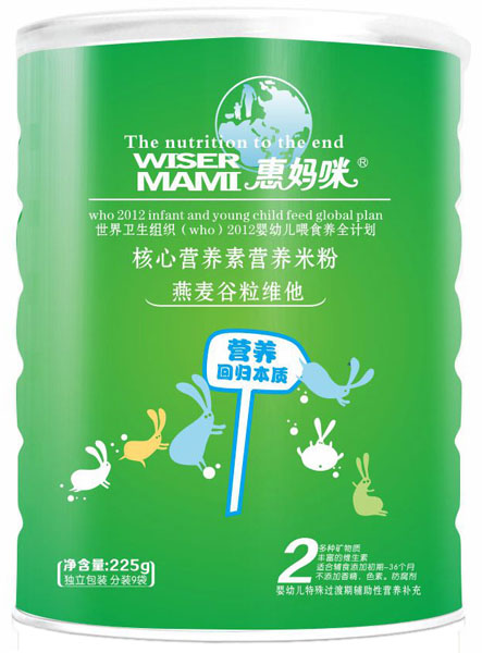 惠媽咪燕麥谷粒維他核心營(yíng)養(yǎng)素營(yíng)養(yǎng)米粉罐裝