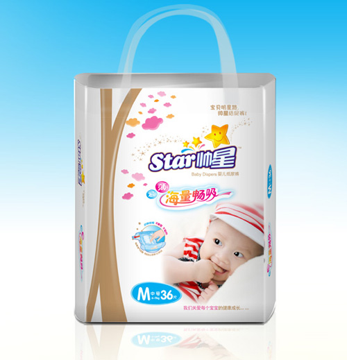 帥星極薄海量暢吸紙尿片M號