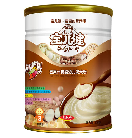 寶兒健新五果什錦嬰幼兒奶米粉3段
