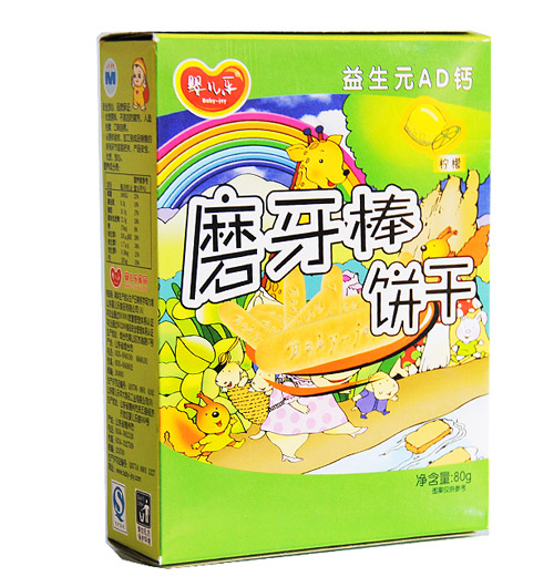 嬰兒樂普通磨牙棒餅干檸檬味80g