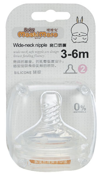 矇矇兔3D寬口奶嘴單個(gè)裝(3-6個(gè)月)