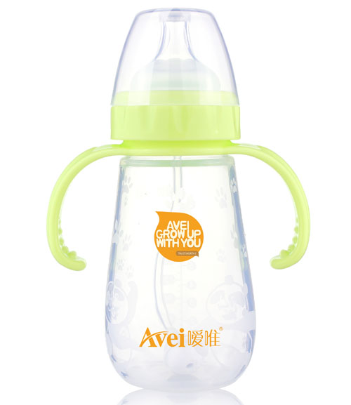 噯唯寬口徑帶柄自動硅膠奶瓶(240ml)