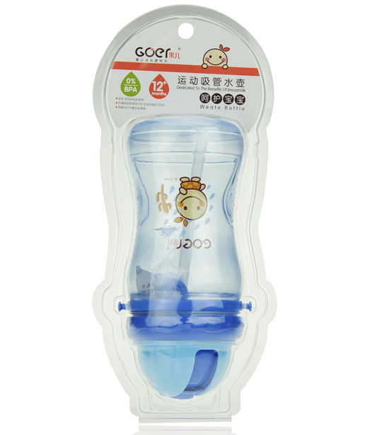 果兒運動吸管水壺藍色