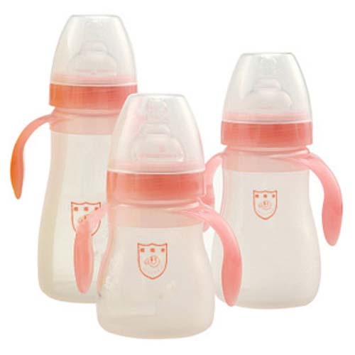 嘟嘟樂帶手柄全硅膠奶瓶