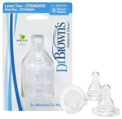 布朗博士流量2標(biāo)準(zhǔn)奶嘴(3個(gè)裝)