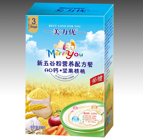 美力優(yōu)AD鈣堅果核桃新五谷營養(yǎng)配方餐