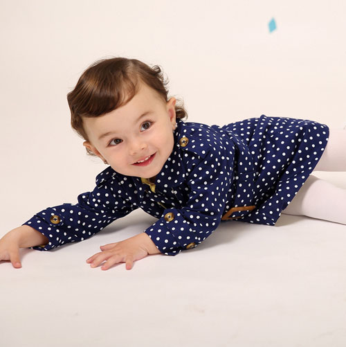 棉果果圓點風(fēng)衣式外套