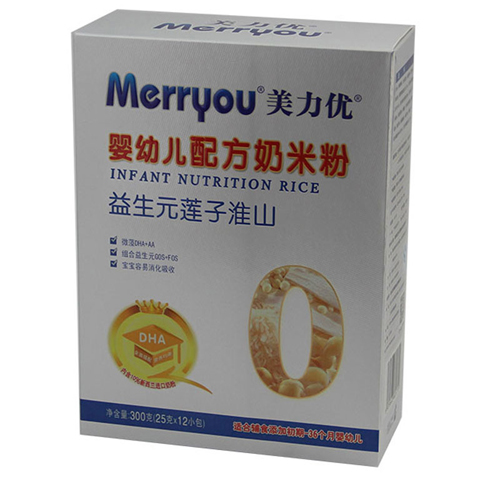 美力優(yōu)益生元淮山蓮子嬰幼兒奶米粉0段盒裝