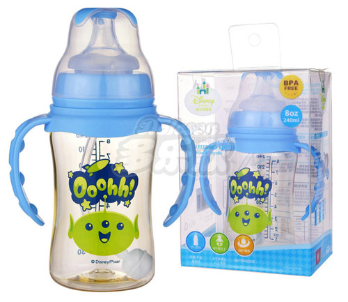 迪士尼寶寶寬口徑手柄吸管PPSU奶瓶(小號)240ml