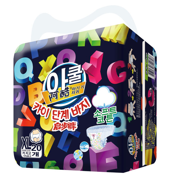 阿酷超級(jí)薄嬰兒啟步褲XL20片