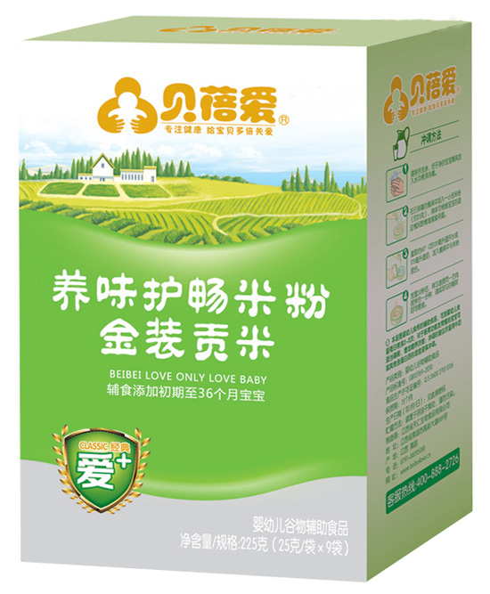 貝蓓愛(ài)經(jīng)典愛(ài)+米粉金裝貢米養(yǎng)味護(hù)腸米粉