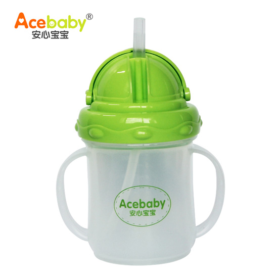 安心寶寶200ml廣口熊仔學(xué)飲杯綠色