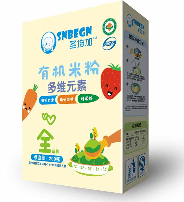 圣培加強化鈣鐵鋅有機米粉