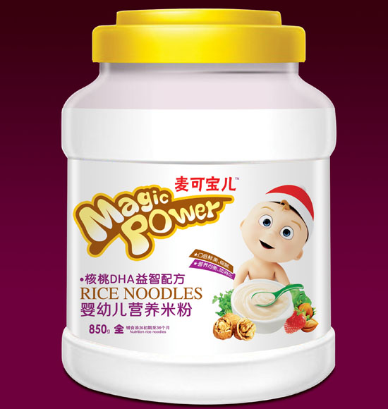 麥可寶兒核桃DHA益智嬰幼兒營養(yǎng)米粉