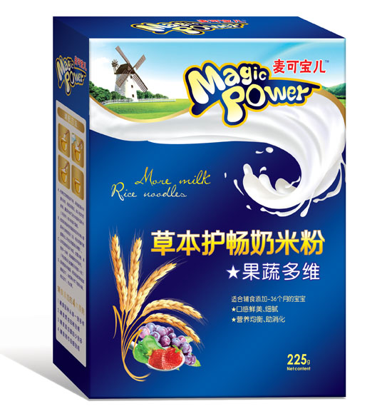 麥可寶兒果蔬多維草本護(hù)暢奶米粉盒裝