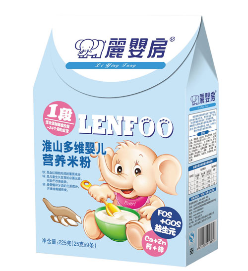 麗嬰房淮山多維嬰兒營養(yǎng)米粉1段盒裝