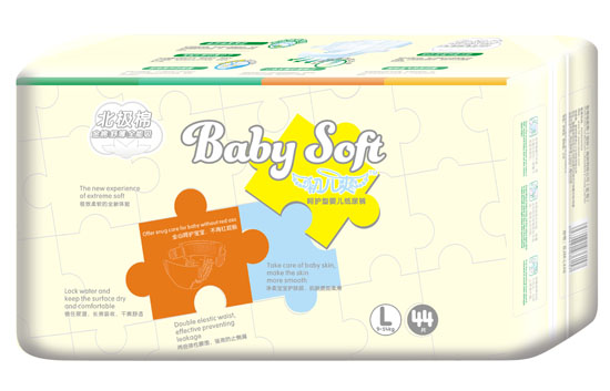 初兒爽北極棉呵護(hù)型嬰兒紙尿褲L碼44片