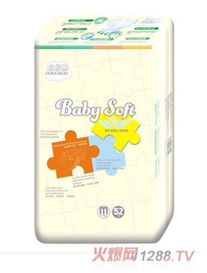 初兒爽北極棉呵護型嬰兒紙尿褲M碼52片