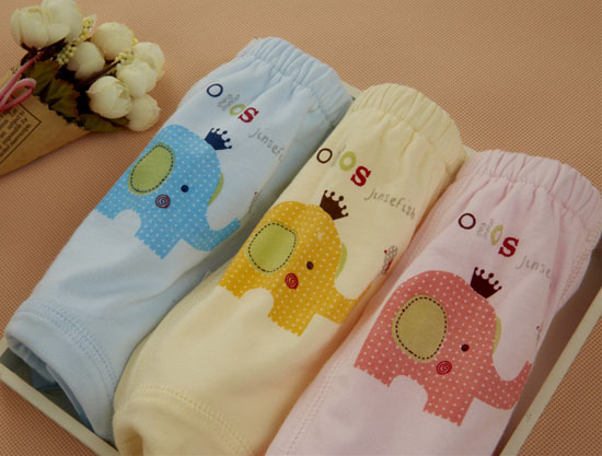 金色小魚純棉素色單面嬰童內(nèi)褲