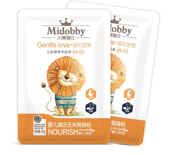 小獅多比嬰兒清涼玉米袋爽身粉100g