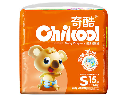 奇酷熊超柔彈棉紙尿褲S15片
