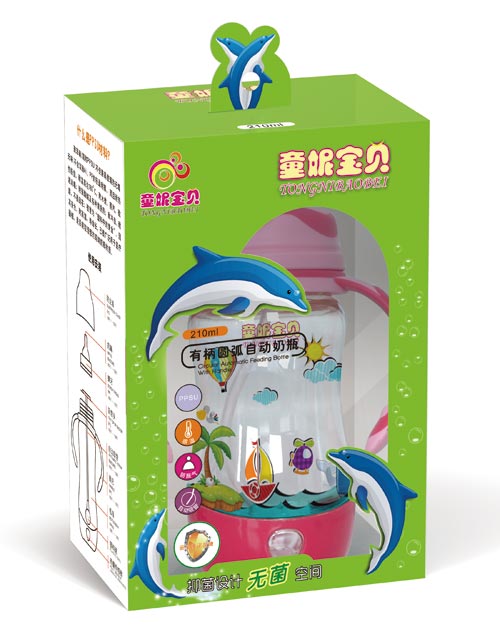童妮寶貝有柄圓弧自動(dòng)奶瓶