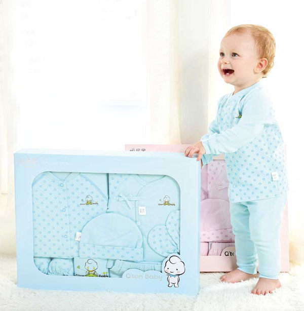 棉果果天然彩棉內(nèi)衣藍(lán)色