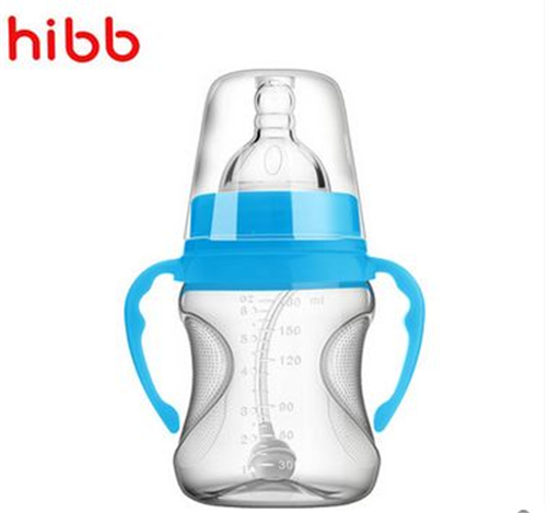 浩一貝貝弧形PP自動奶瓶藍(lán)色