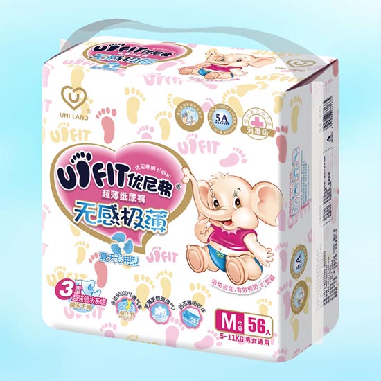 優(yōu)尼弗無(wú)感極薄嬰兒紙尿褲M(mǎn)碼56入