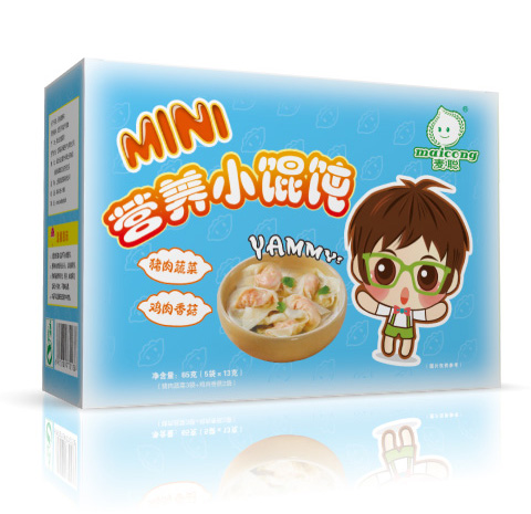 麥聰營(yíng)養(yǎng)小餛飩豬肉蔬菜+雞肉香菇1