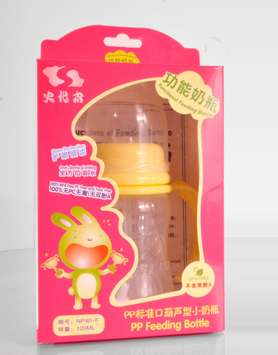 史代爾PP標(biāo)準(zhǔn)口葫蘆型奶瓶120ml黃