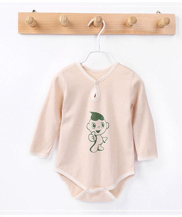 星語(yǔ)伊夏季嬰兒服裝彩棉新生兒連身衣服三角哈衣