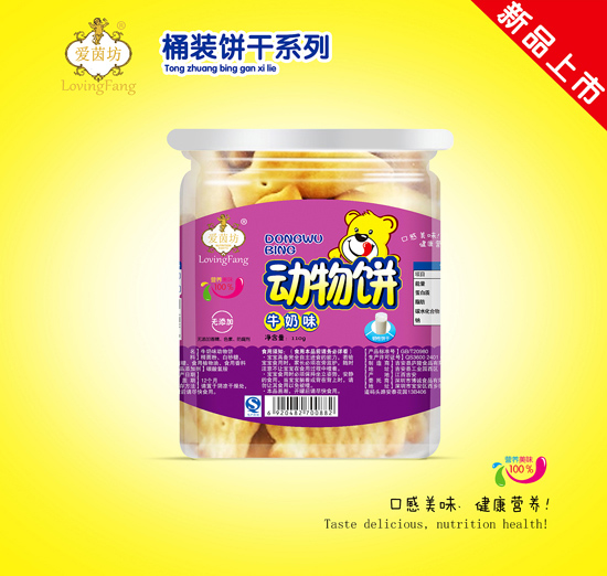 愛茵坊動(dòng)物餅牛奶味