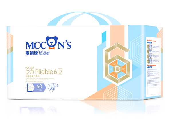 麥肯熊珍柔嬰兒紙尿褲L60片