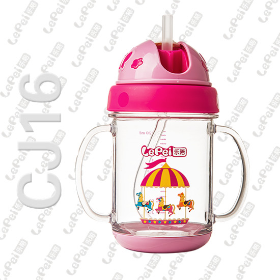 樂(lè)陪吸管水壺紅