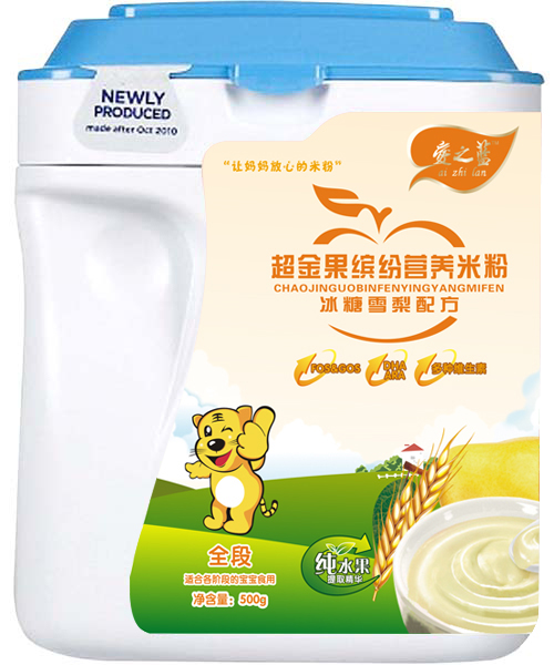 愛之藍(lán)冰糖雪梨配方超金果繽紛營養(yǎng)米粉全段