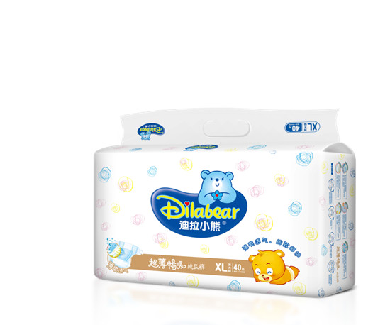 迪拉小熊超薄暢吸紙尿褲XL碼40片