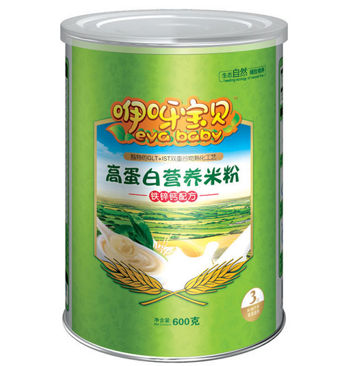 咿呀寶貝鐵鋅鈣高蛋白營養(yǎng)米粉聽裝3段